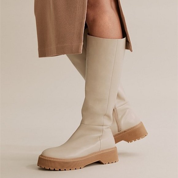 Country Road Tate Tall Leather Boots Like New Size 9 - Picture 1 of 9